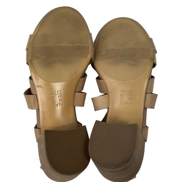 Naturalizer Felicity Nude Tan Leather Tie Up Sandals 8.5W Gladiator - Picture 11 of 11